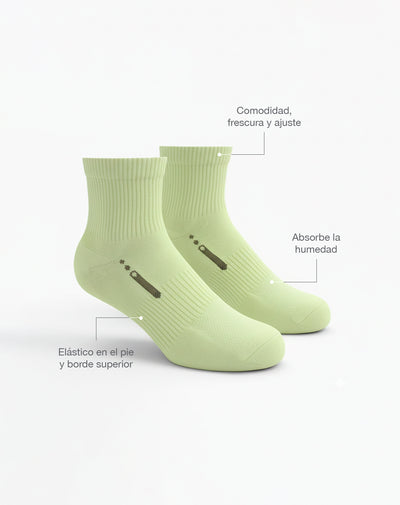 Media para hombre tobilleras deportivas amarillas