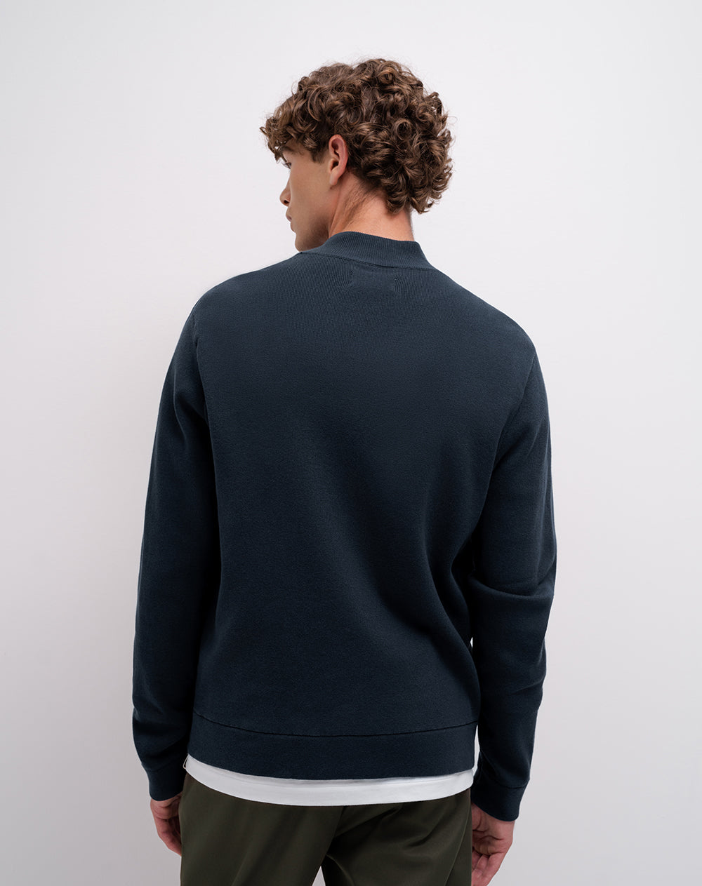 Chaqueta bomber regular azul hombre