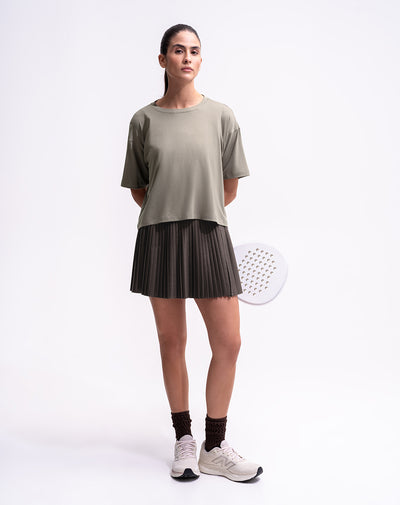 Falda de tenis ciclista interno café mujer