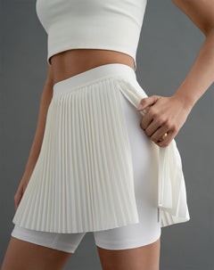 Falda de tenis ciclista interno habano mujer