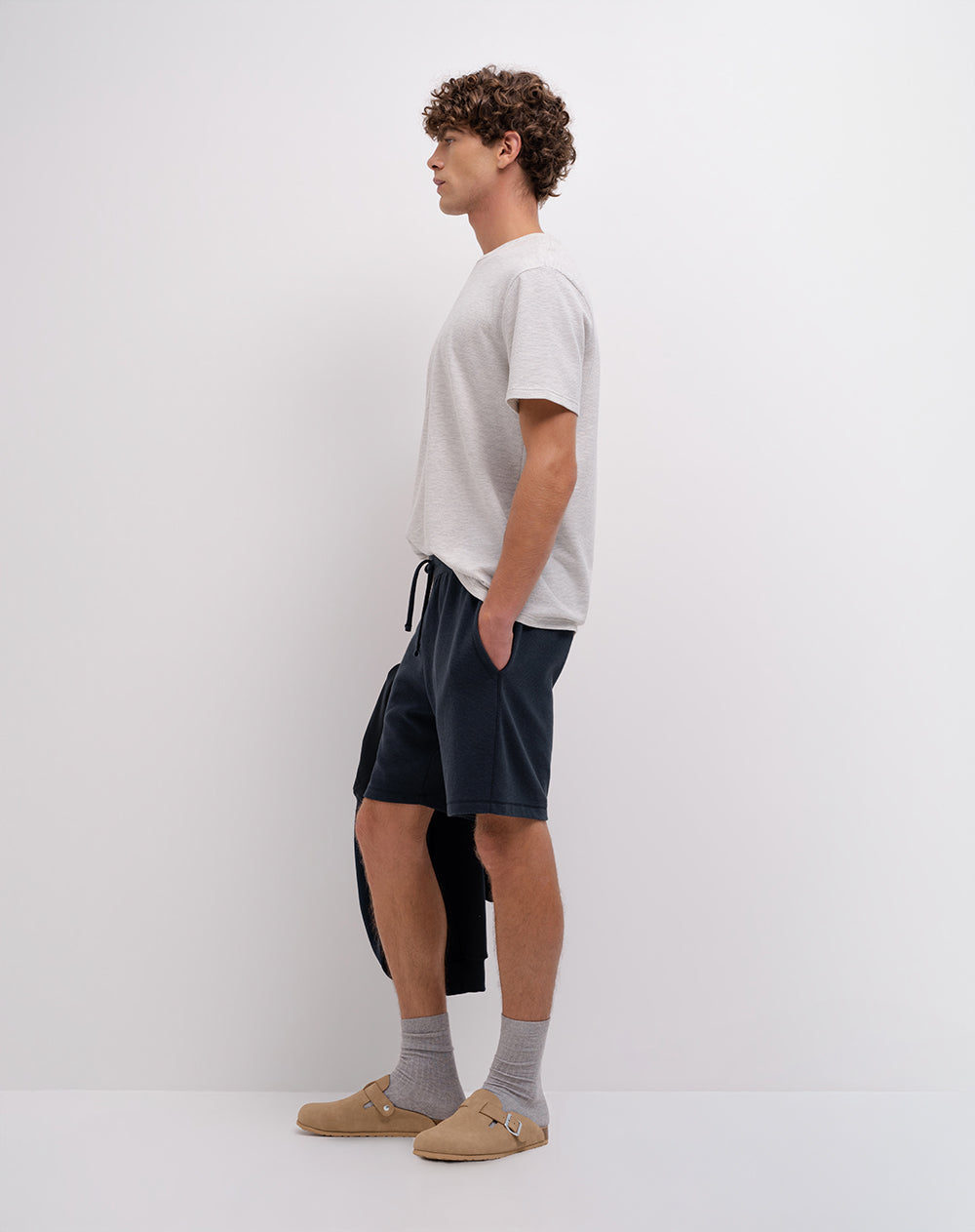 Bermuda confort regular azul hombre