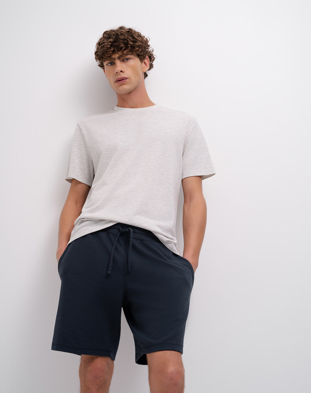 Bermuda confort regular azul hombre