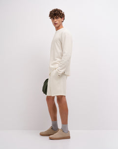 Bermuda confort regular blanca hombre