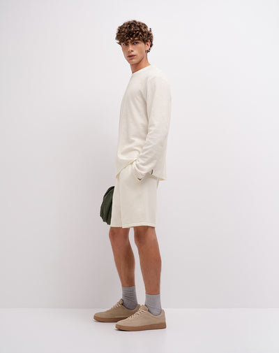 Bermuda confort regular blanca hombre