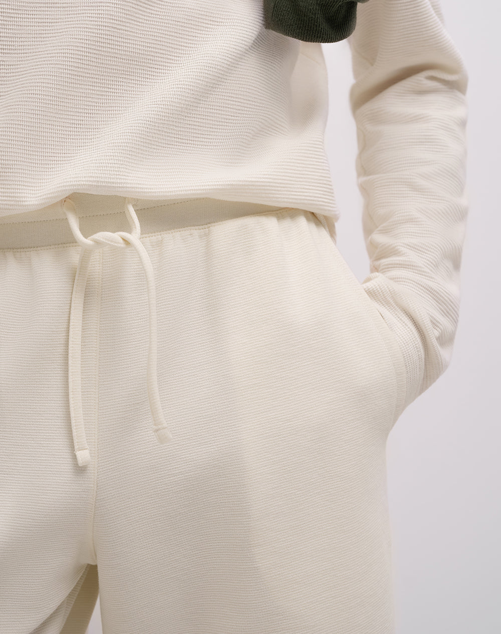 Bermuda confort regular blanca hombre