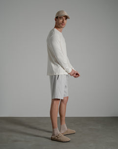 Bermuda en algodón sostenible gris claro para hombre