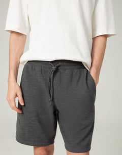 Bermuda en algodón sostenible gris oscura para hombre