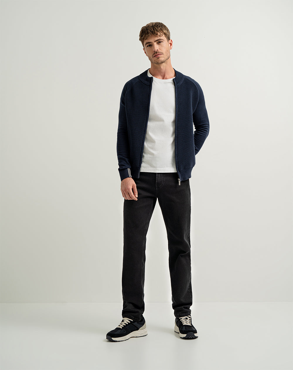 Saco regular fit azul