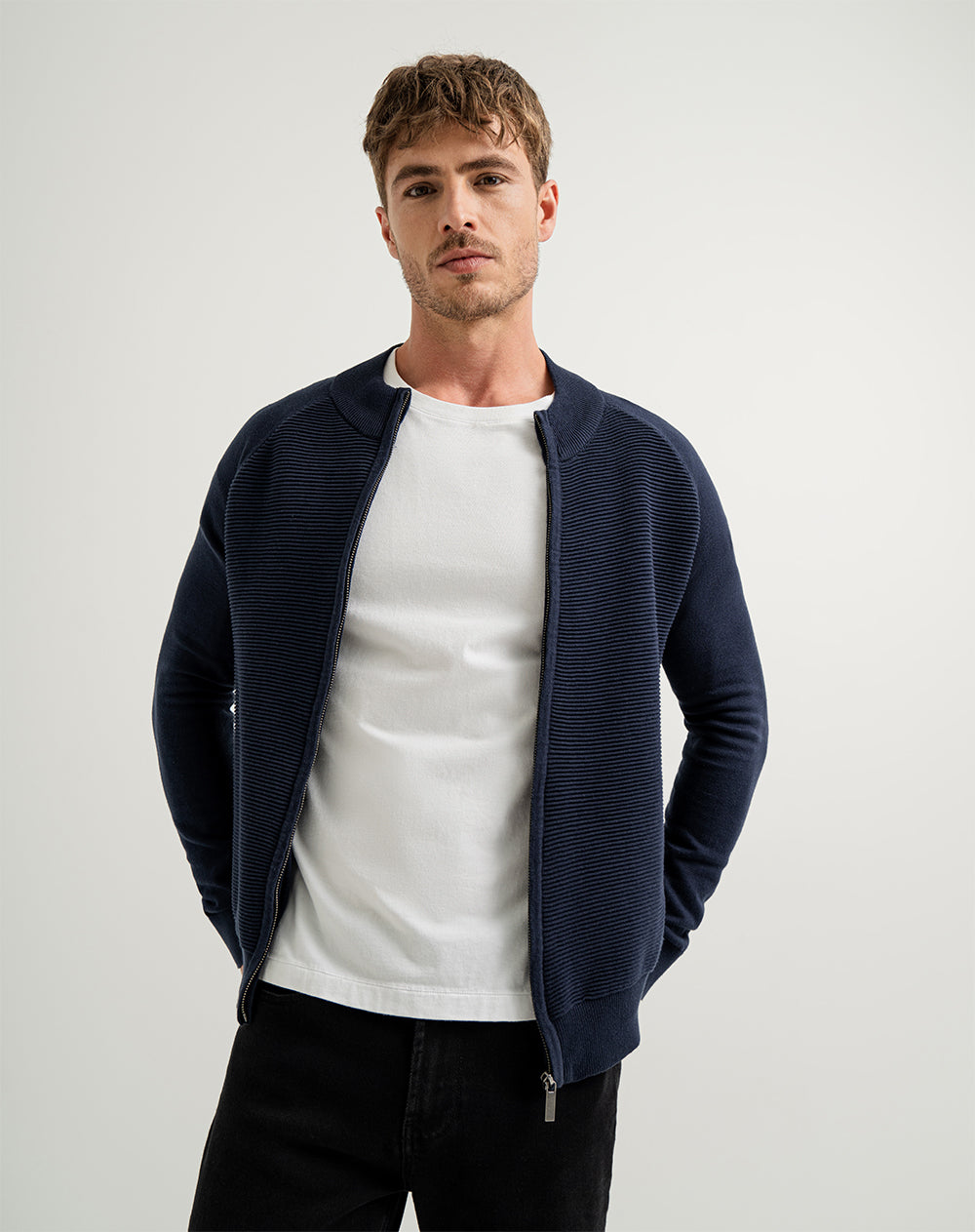 Saco regular fit azul