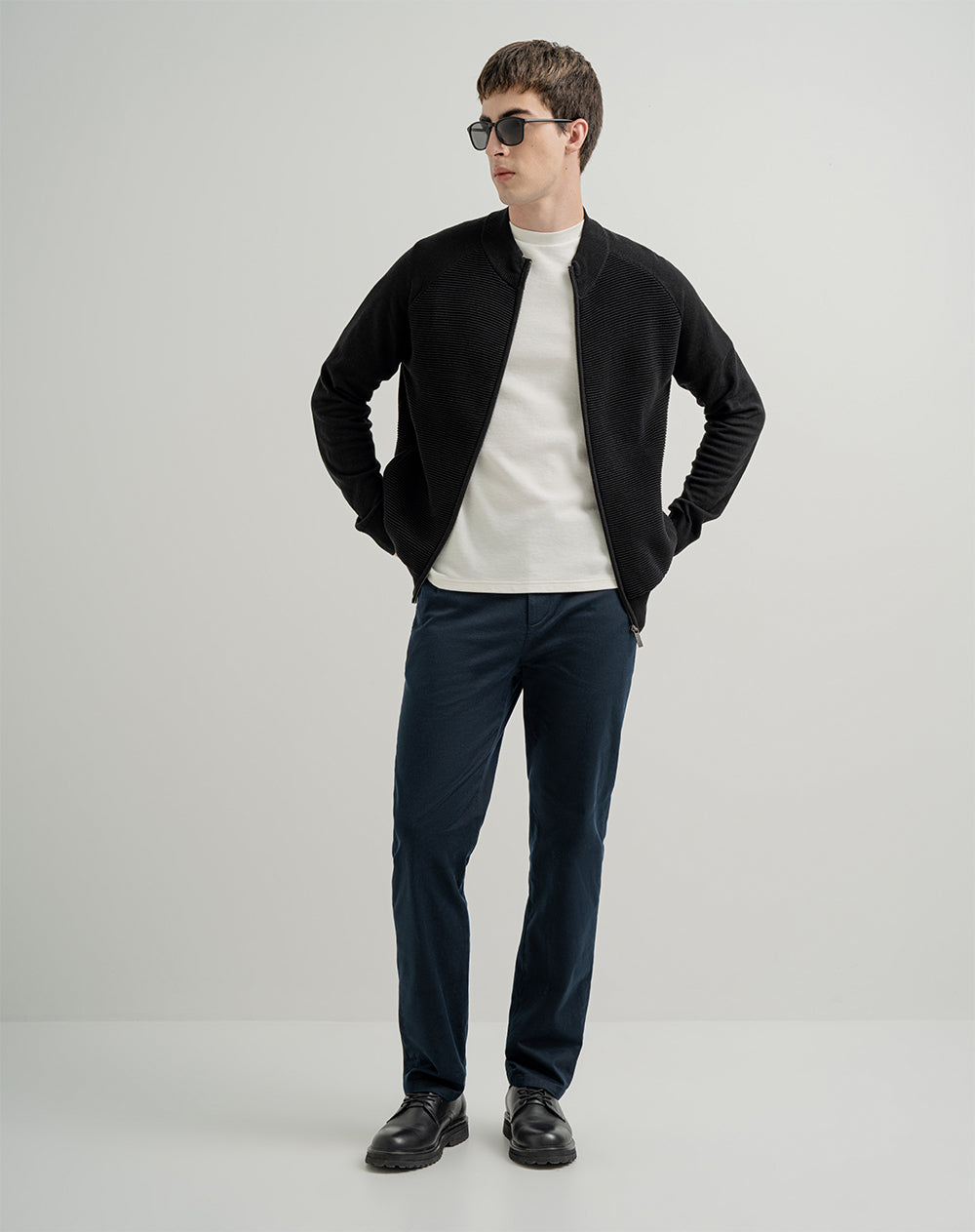 Saco regular fit negro