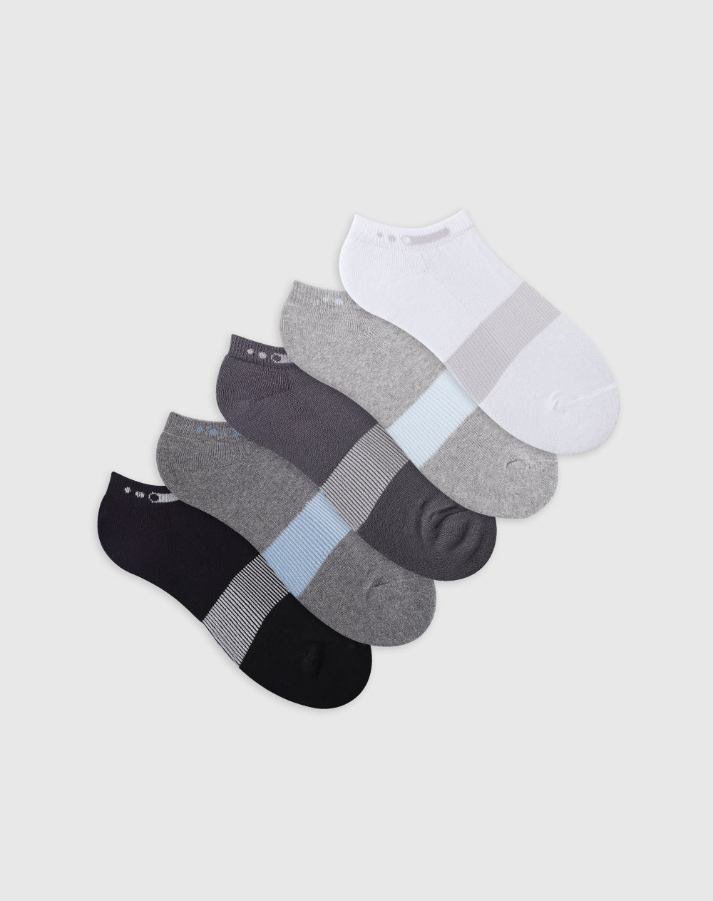Medias deportivas para mujer tobilleras cortas en algodón pack x5unds surtidas