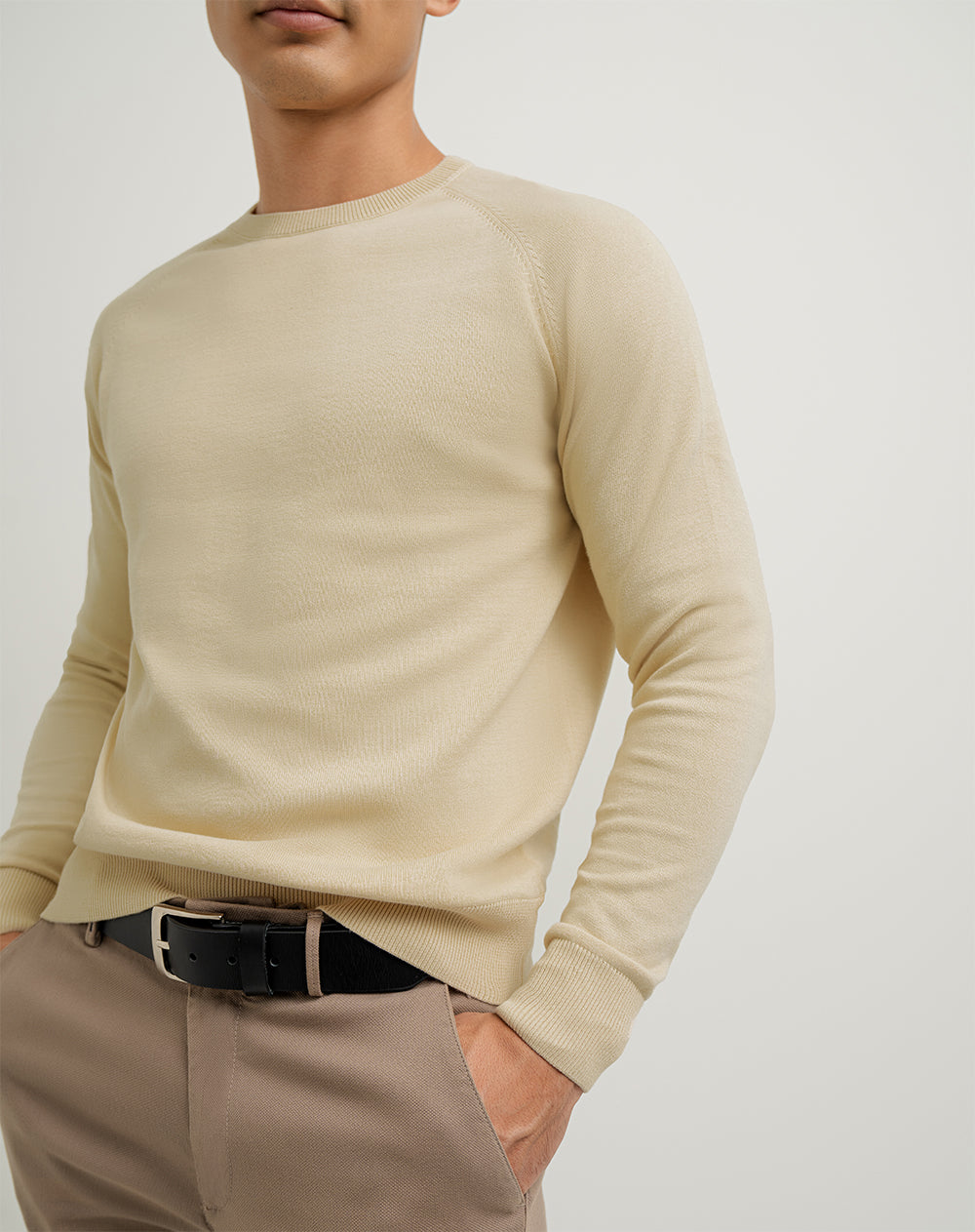 Buzo regular fit amarillo