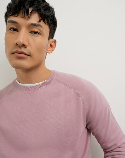 Buzo regular fit palo de rosa