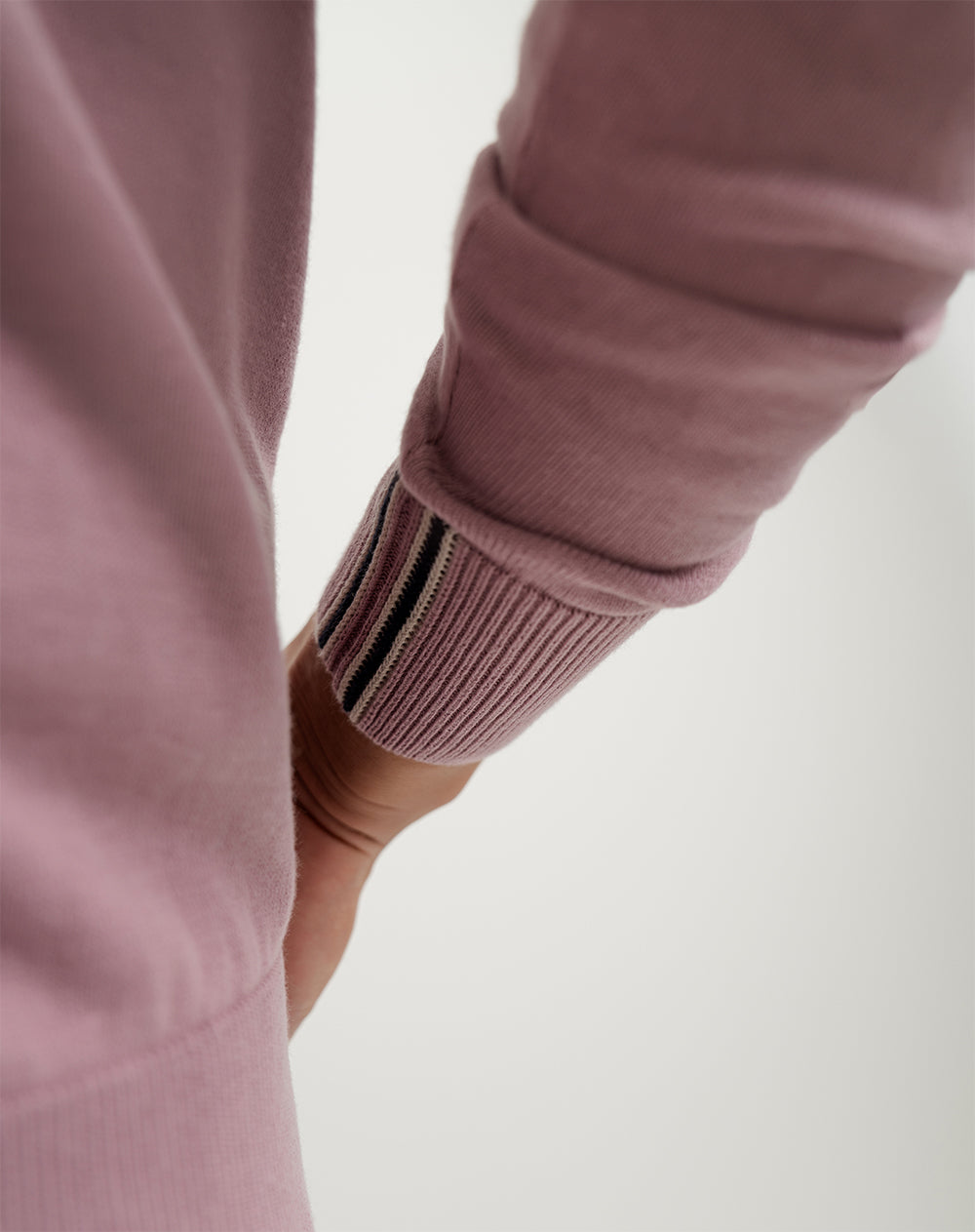 Suéter regular tejido de punto en algodón Palo rosa hombre