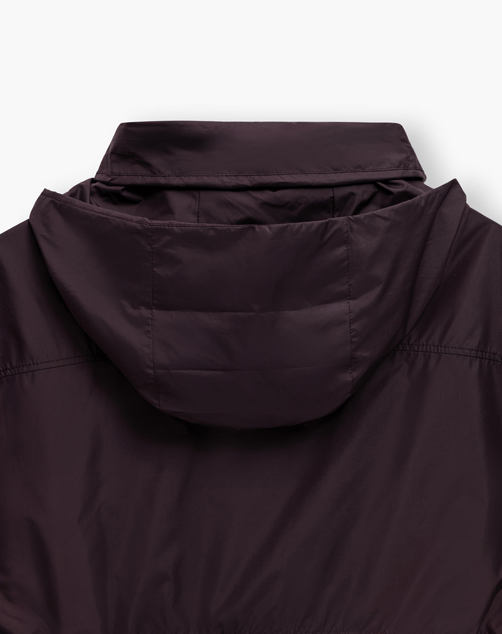 Chaqueta rompevientos oversize vinotinto mujer