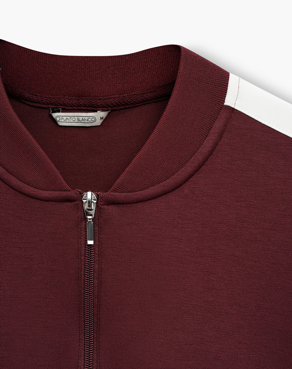 Chaqueta relaxed fit sin capucha vinotinto