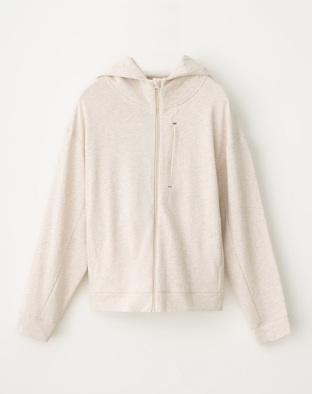 Chaqueta algodón sostenible con capucha habano para mujer