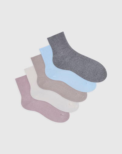 Medias para mujer largas en algodón pack x5unds surtidas