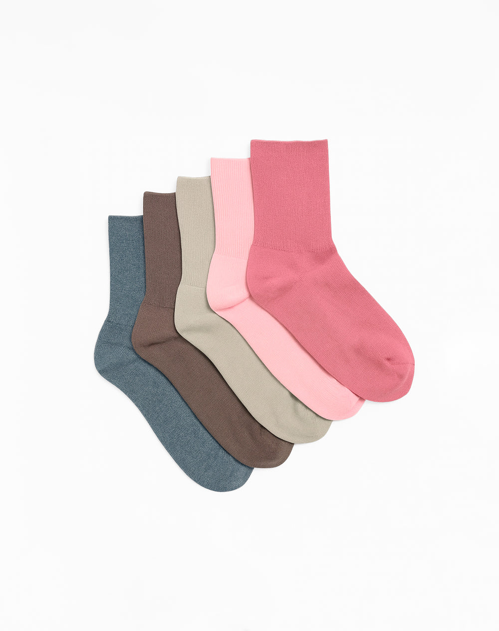 Medias mujer largas algodón pack x5 surtido