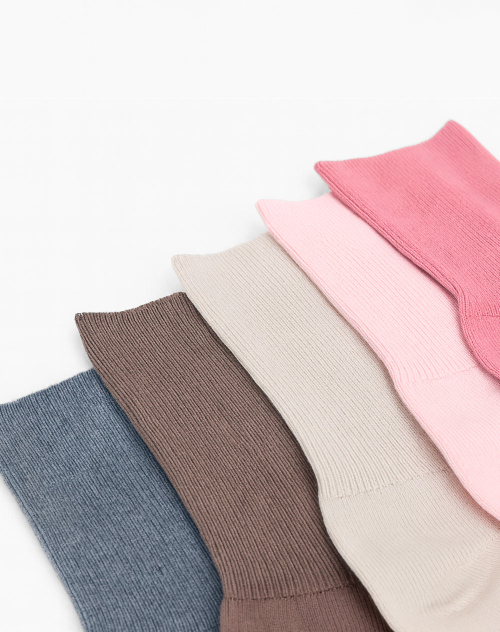 Medias mujer largas algodón pack x5 surtido