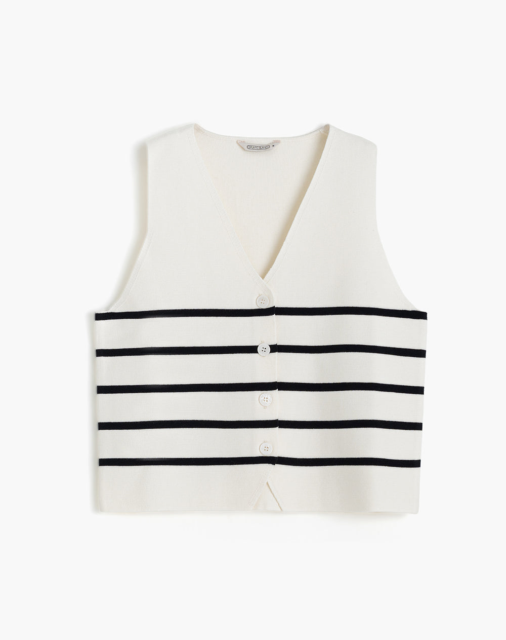 Chaleco regular tejido de punto rayas mujer