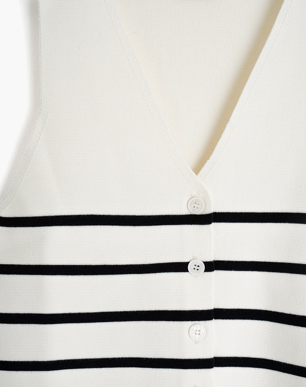 Chaleco regular tejido de punto rayas mujer