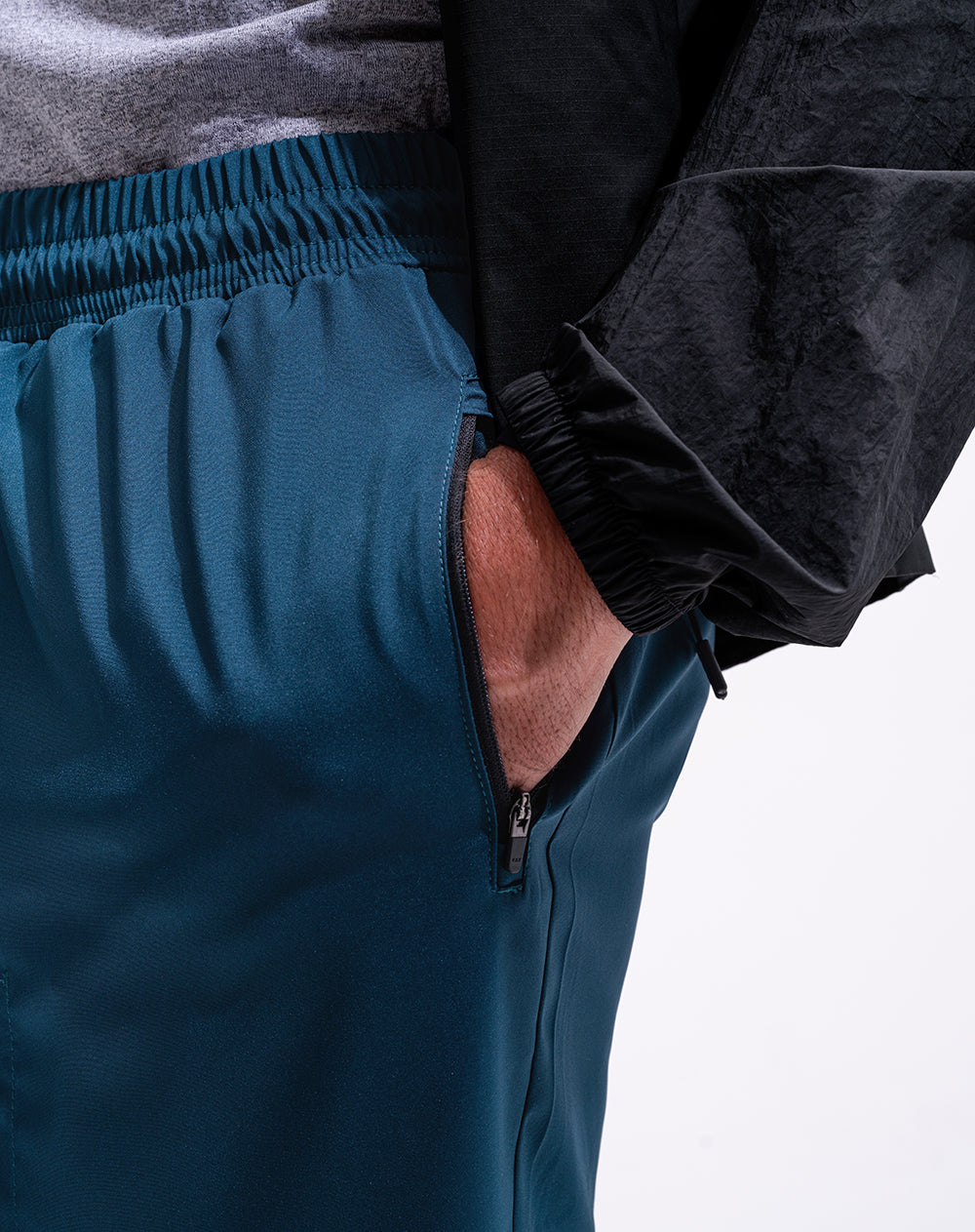 Pantalón deportivo secado rápido azul hombre