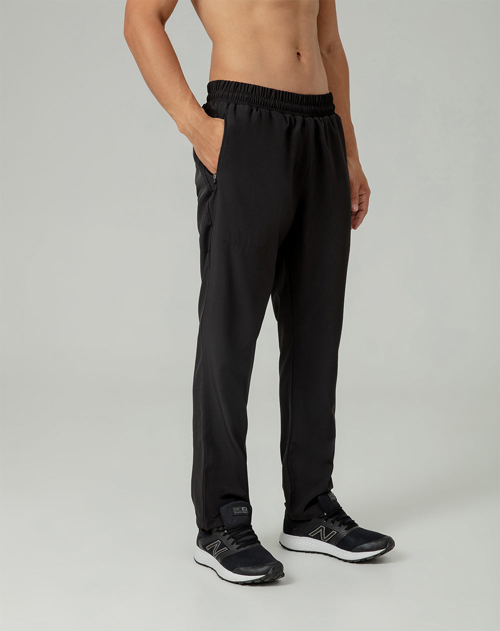 Pantalón deportivo cintura ajustable negro para hombre