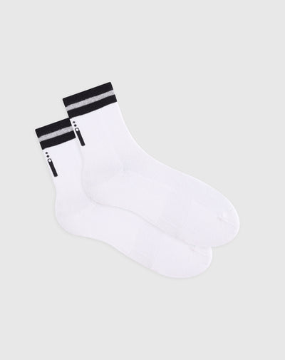 Medias deportivas unisex largas en algodón blancas