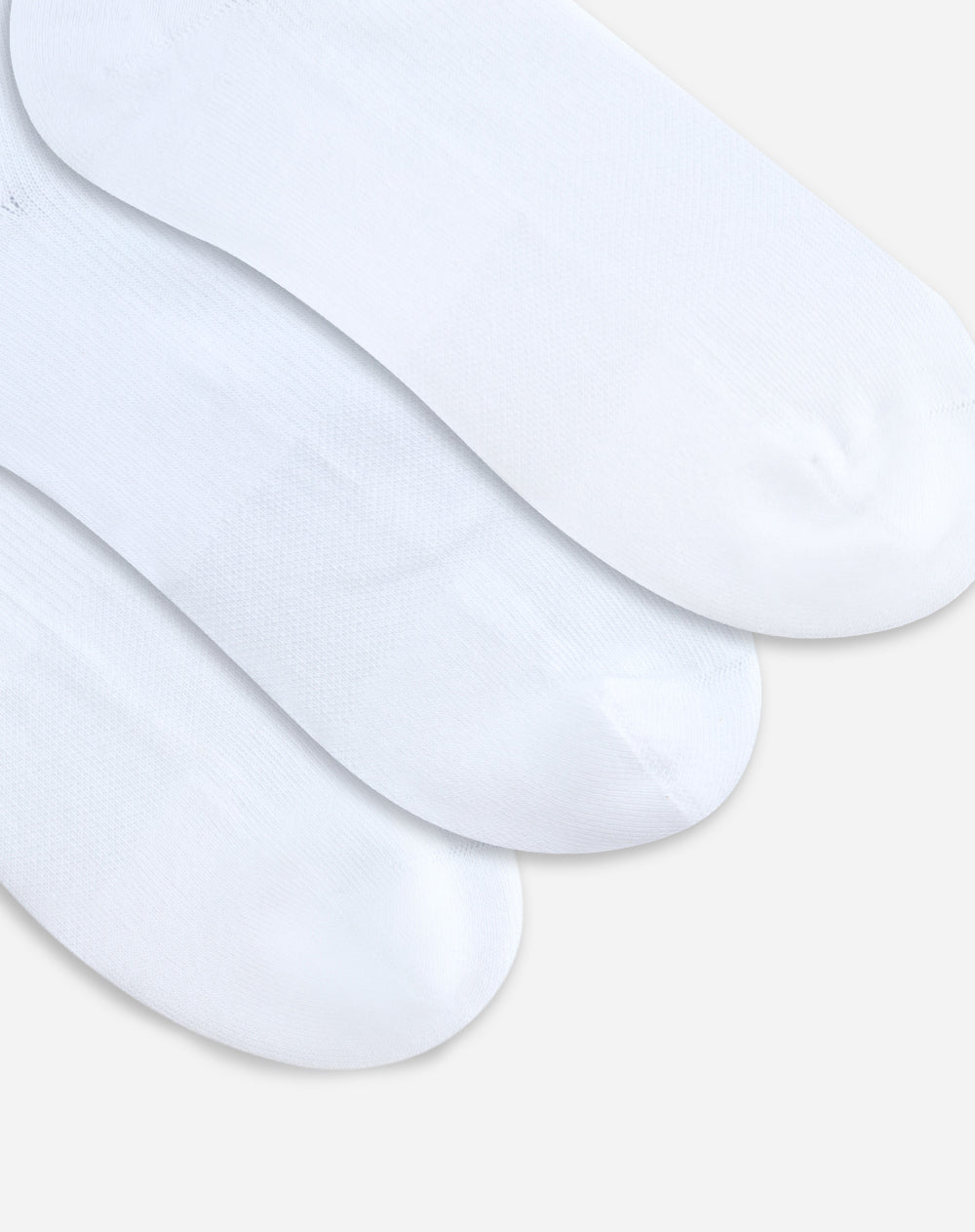 Medias deportivas unisex tobilleras algodón pack x3 blancas