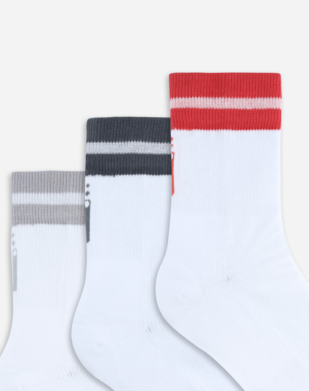 Medias deportivas unisex tobilleras algodón pack x3 blancas