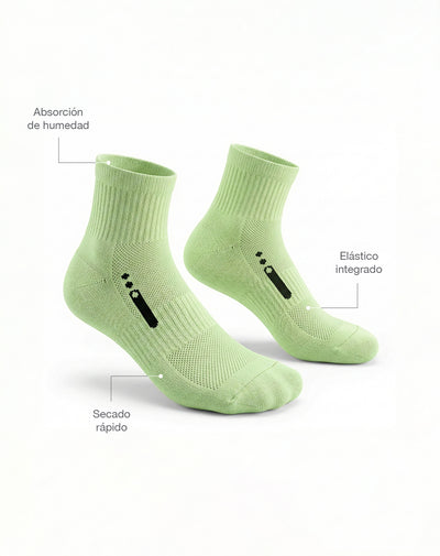 Media deportivas unisex tobillera secado rápido amarillas