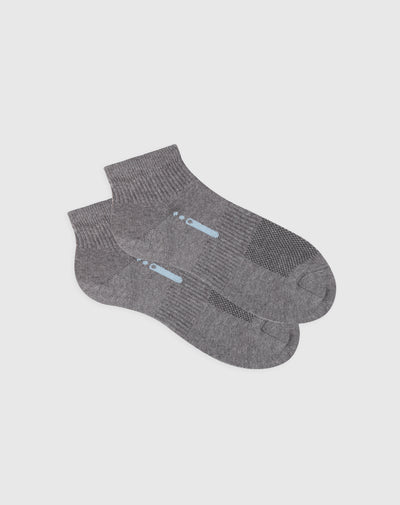 Medias deportivas unisex tobilleras en algodón grises