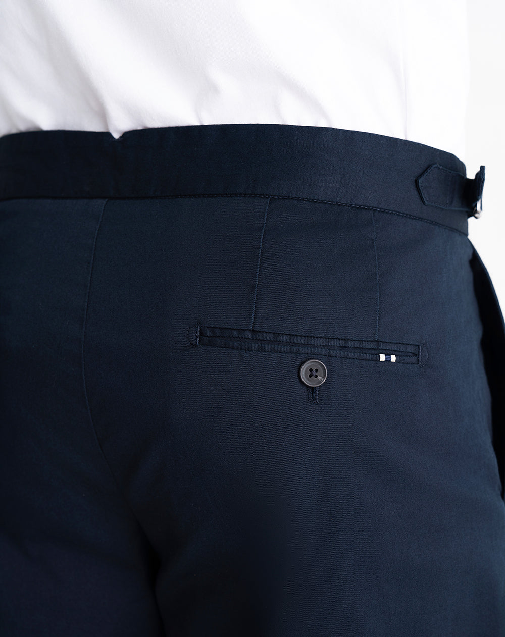 Pantalón regular fit tiro medio azul