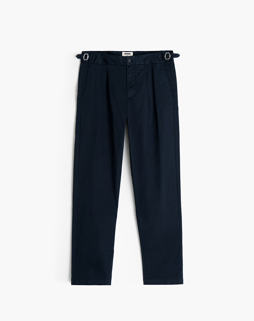 Pantalón regular fit tiro medio azul