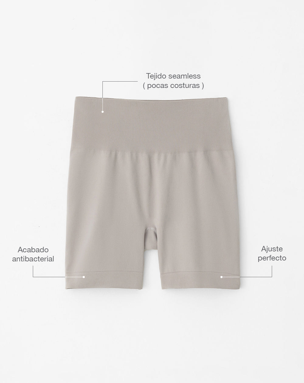 Biker deportivo seamless control abdomen cáfe mujer