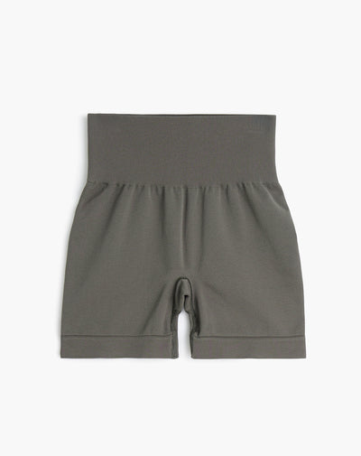 Biker deportivo seamless control abdomen verde mujer