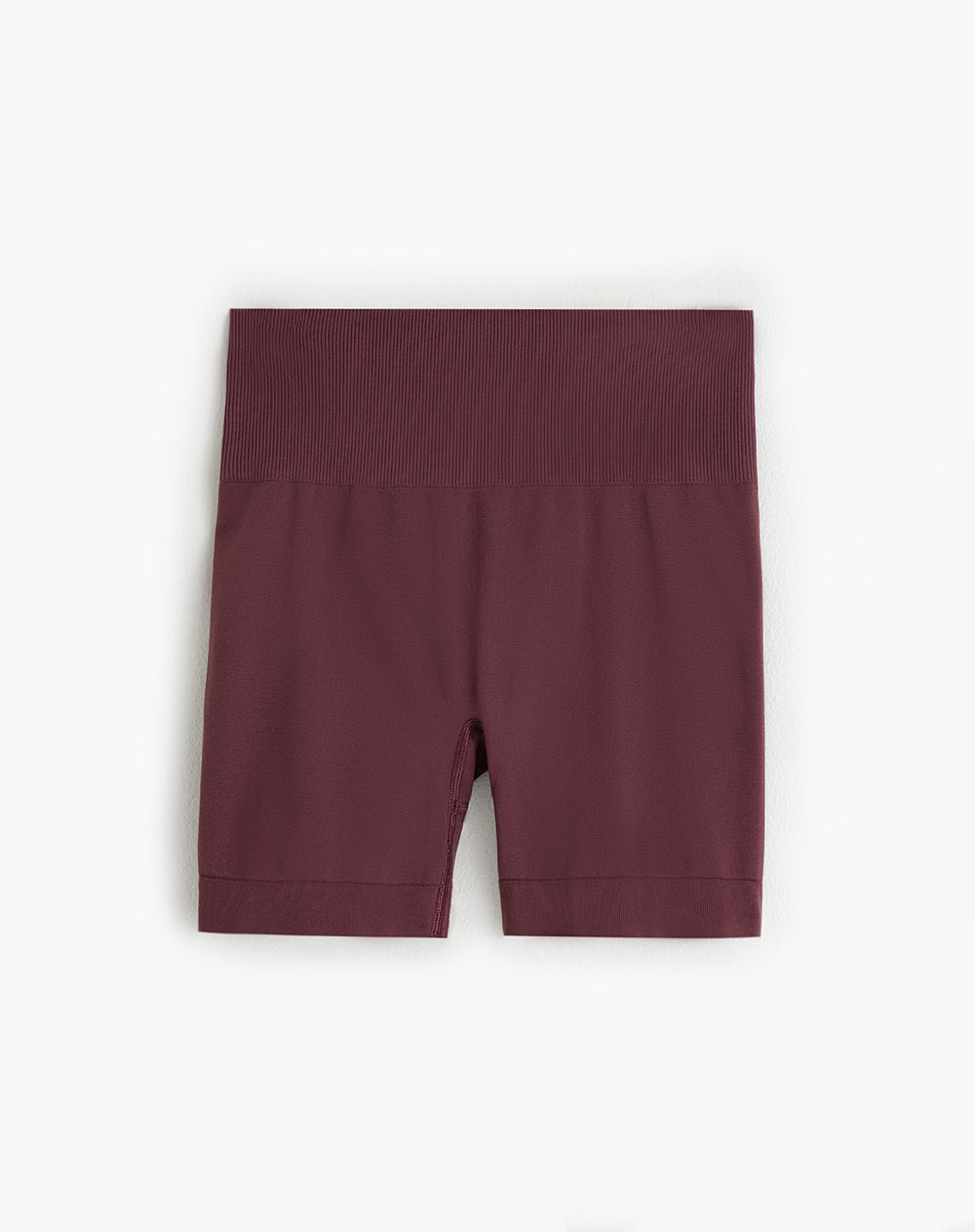 Biker deportivo seamless control abdomen vino tinto mujer