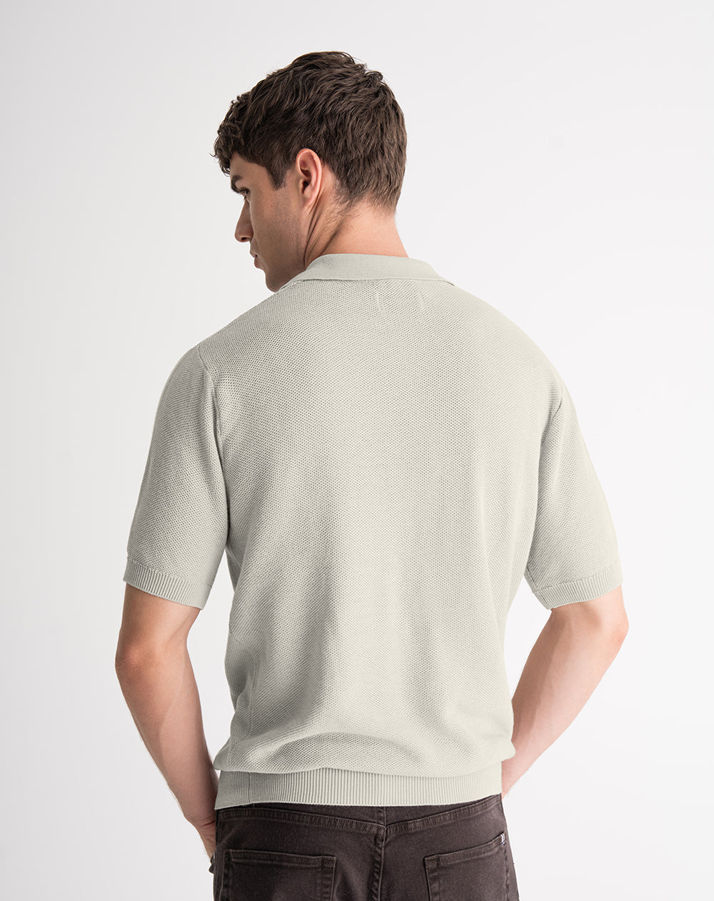 Polo regular fit gris