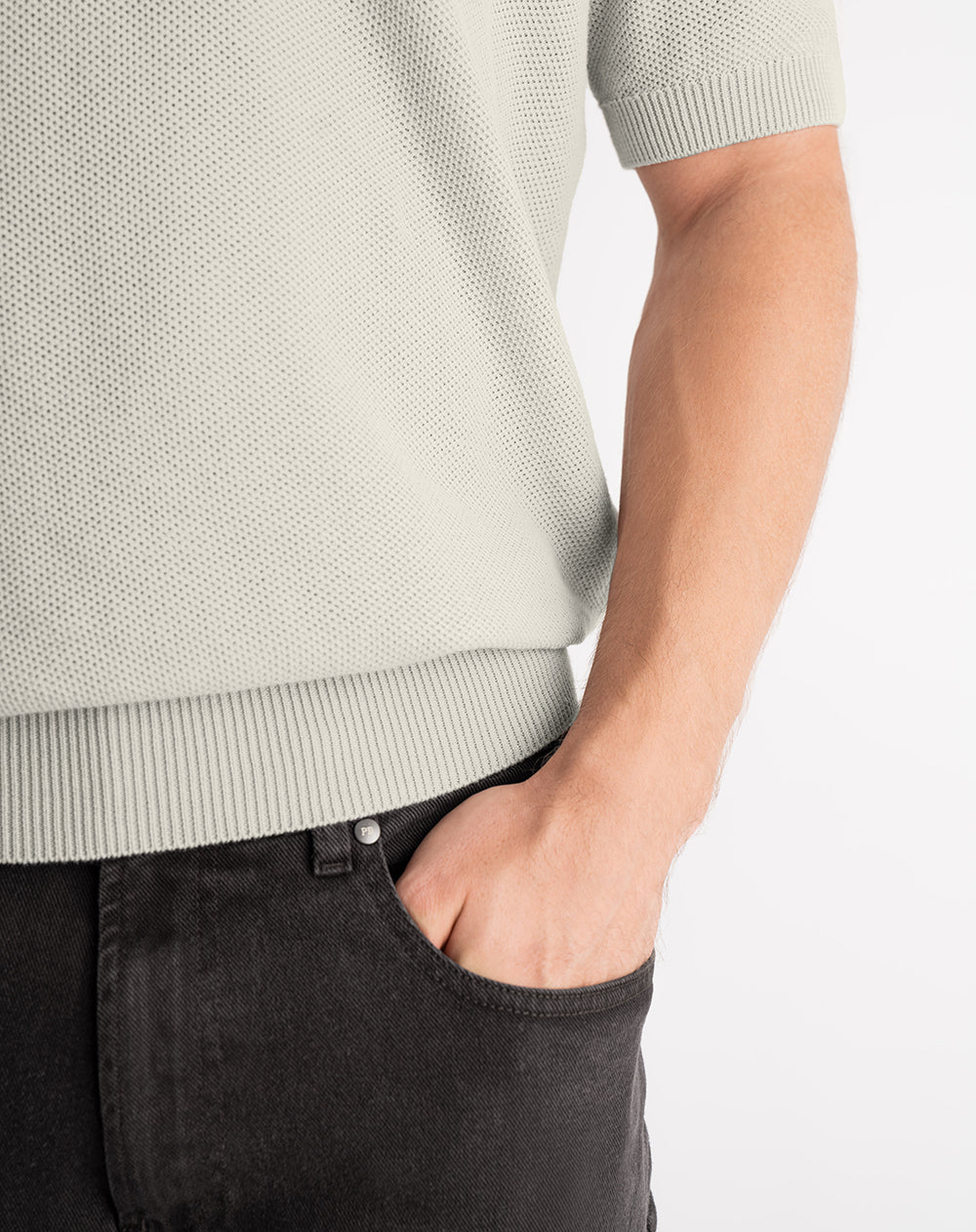 Polo regular fit gris