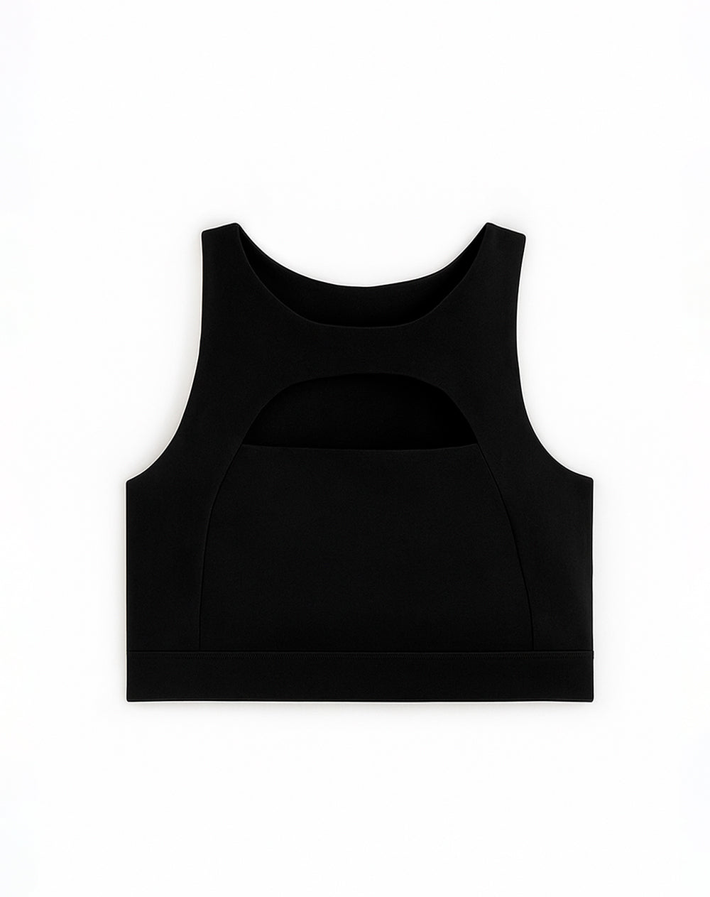 Top deportivo soporte medio control humedad negro