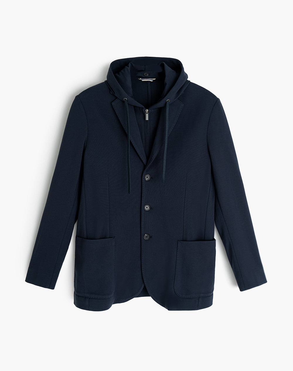 Chaqueta regular fit con capucha azul