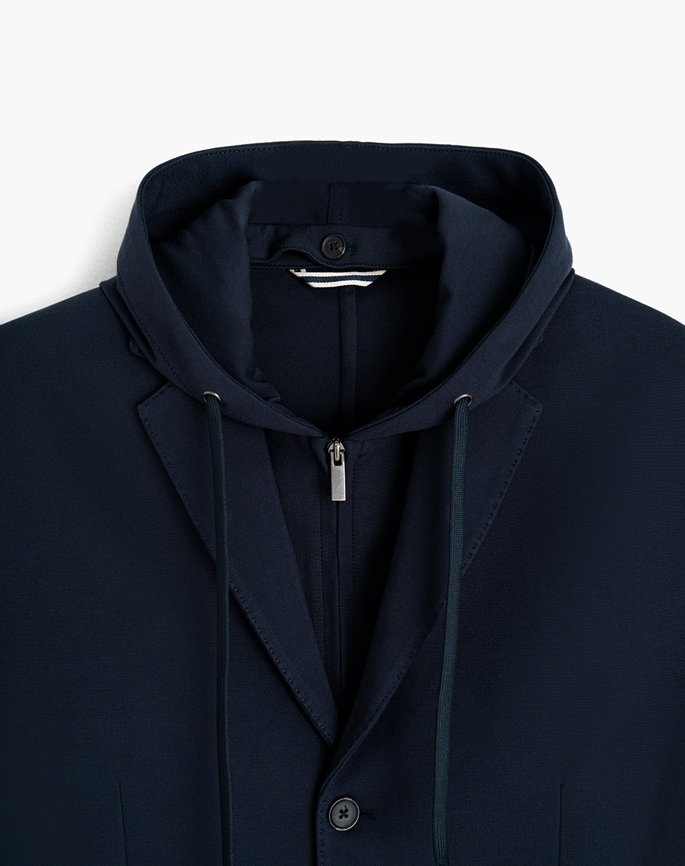 Chaqueta regular fit con capucha azul