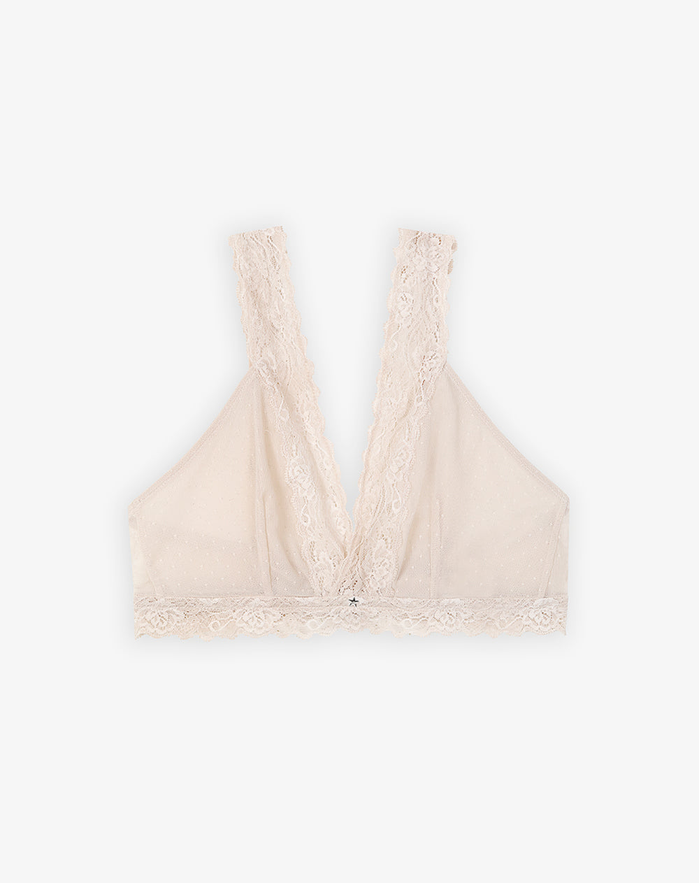 Top soporte medio encaje habano