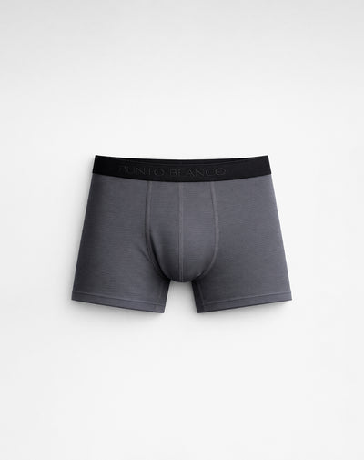 Bóxer medio panel amplio gris