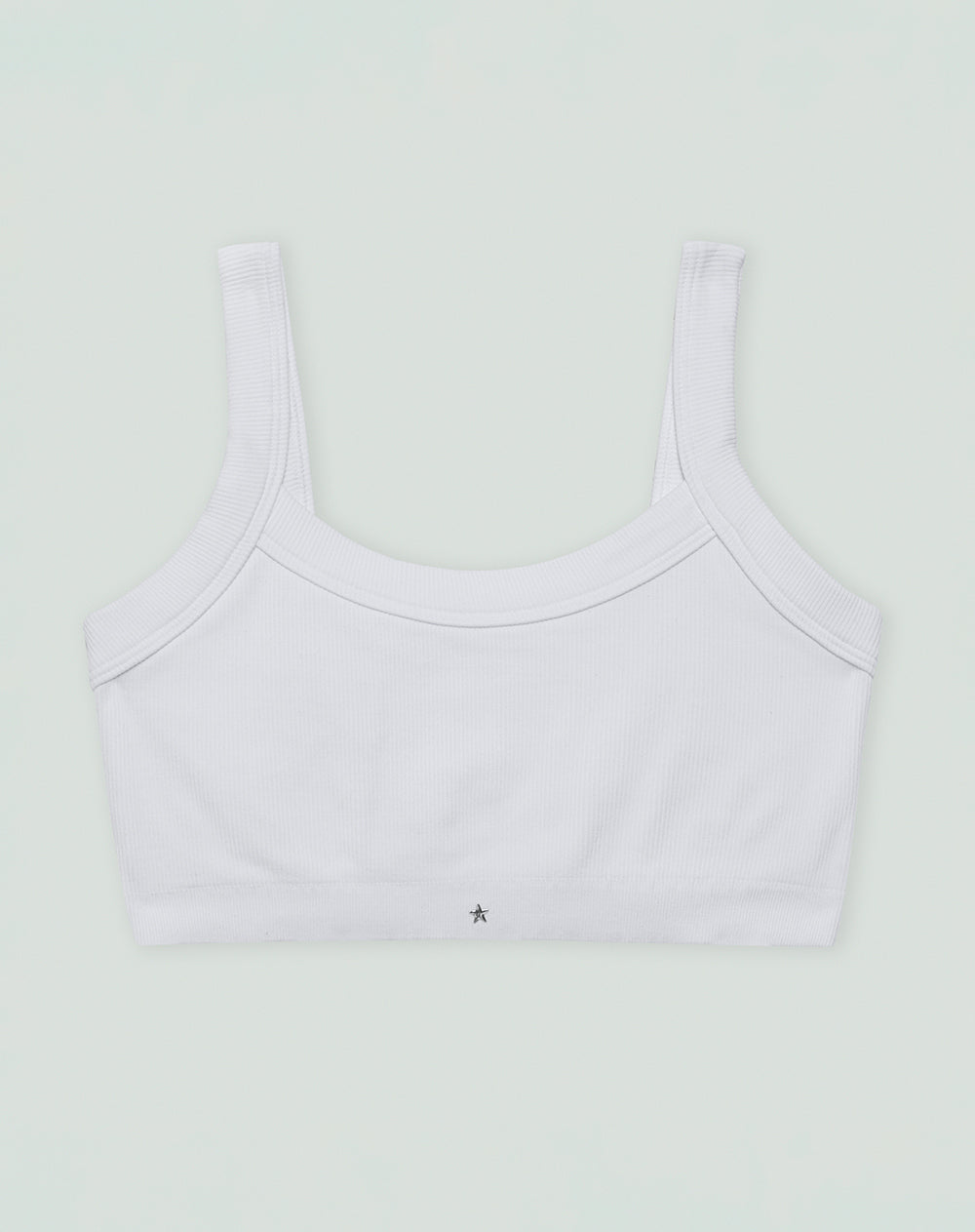 Top soporte alto sin costura y cargaderas anchas blanco