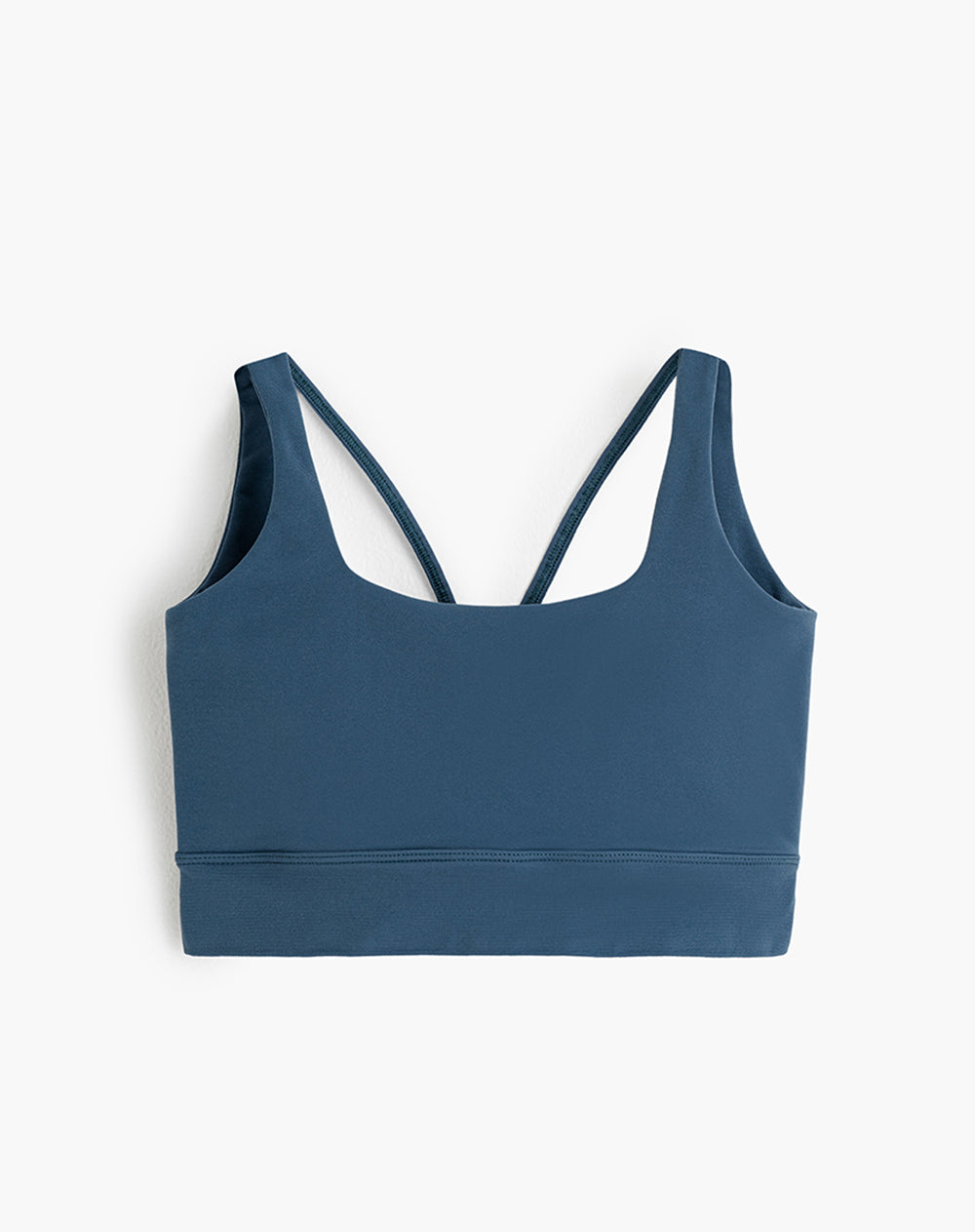 Top deportivo soporte medio seamless antibacterial azul