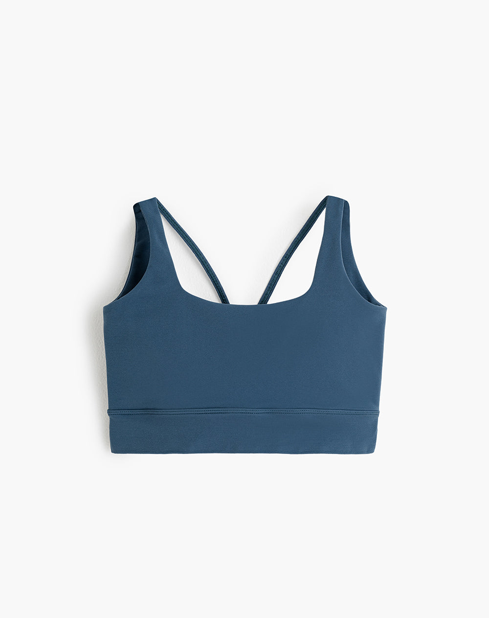 Top deportivo soporte medio seamless antibacterial azul