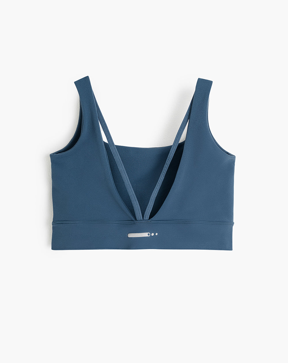 Top deportivo soporte medio seamless antibacterial azul