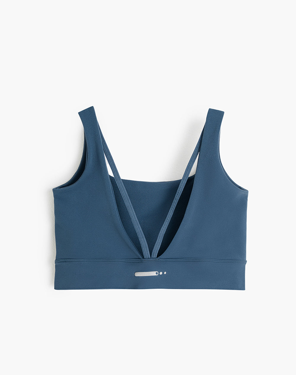 Top deportivo soporte medio seamless antibacterial azul